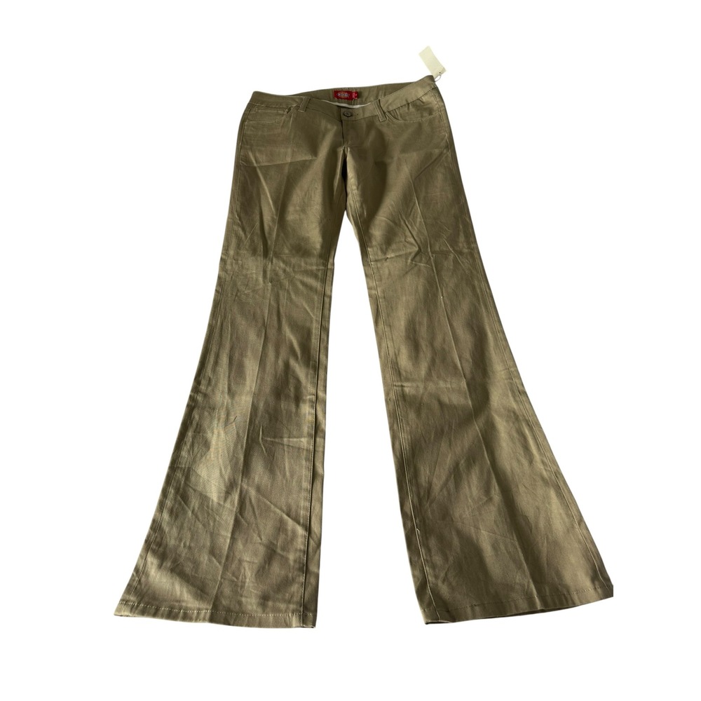 Dickies Khaki Tan Low Rise Flare Leg Workwear Trousers Pants Size 9